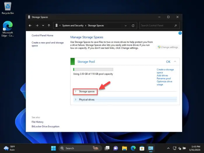 Expand Storage Spaces