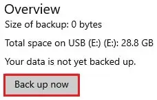 FH backup now