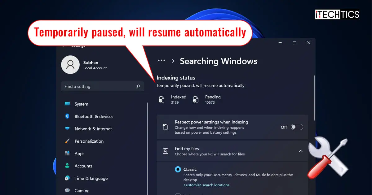 Fix Indexing has been temporarily paused