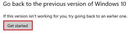 go back to previous version