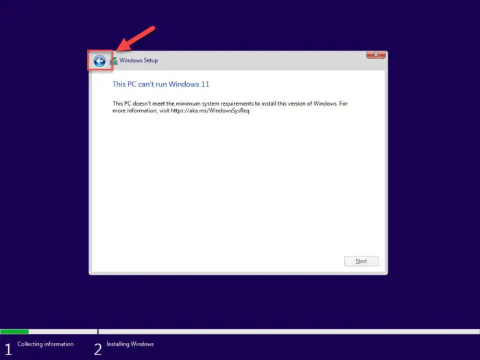 Go back to selecting Windows edition