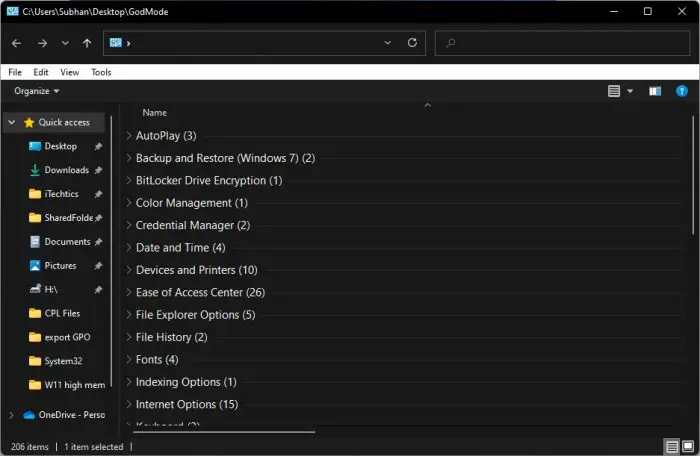 How To Enable God Mode in Windows PC 1 Enable God Mode folder