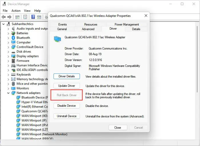 How to Check Installed Driver Version in Windows 11/10 18 greyed out