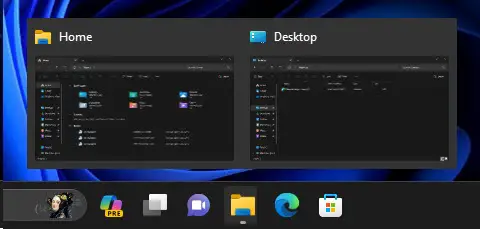 4 Ways To Enable Never Combine Taskbar Buttons in Windows 11 2 Grouped taskbar icon expanding to show windows of the same app