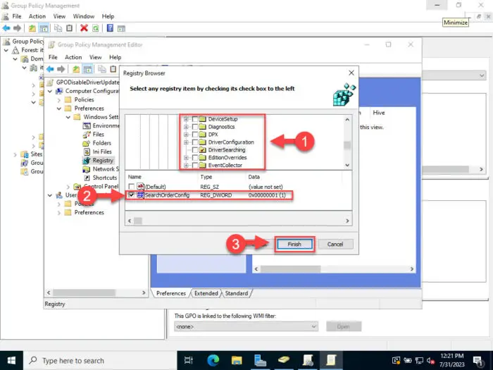 Import the Registry values to edit