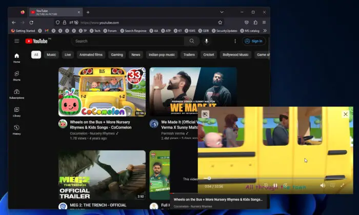 Improved Picture in Picture mode in Firefox 113
