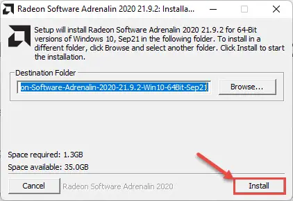 Download Latest AMD Radeon Adrenalin Graphics Drivers For Windows 11 1 install 4