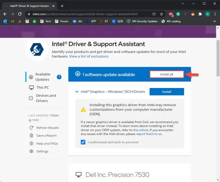 How To Install Latest Intel Drivers using Intel Driver and Support Assistant 8 install