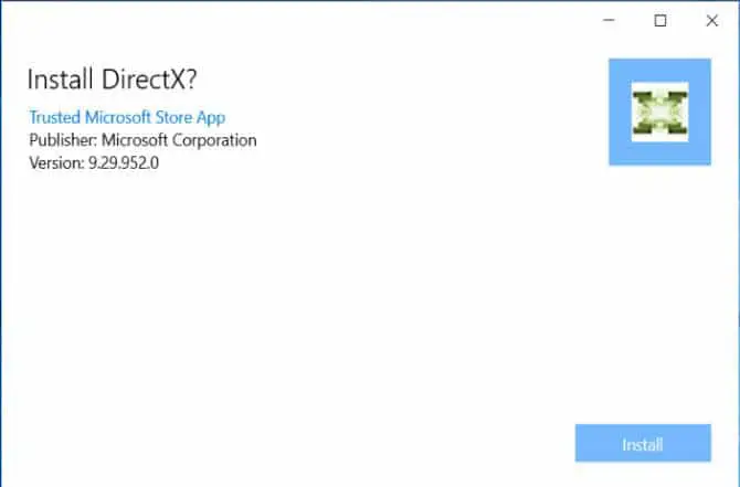 Install DirectX Install DirectX