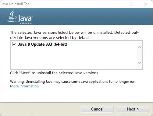 Download Java 8 Update 333 Offline Installers 5 Java uninstall tool
