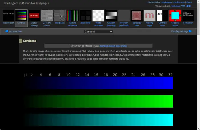 Top 5 Monitor Calibration Tools To Use In 2023 4 Lagom test pages