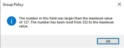 How To Manage Windows PIN Complexity Settings 14 Error prompt for PIN length greater than 127