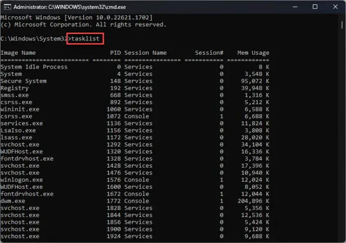 How To Kill Process From Windows Command Line 1 List all running processes