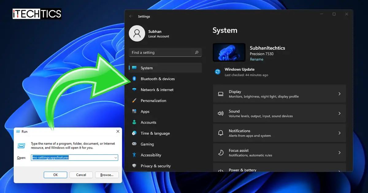 List of URI for Windows