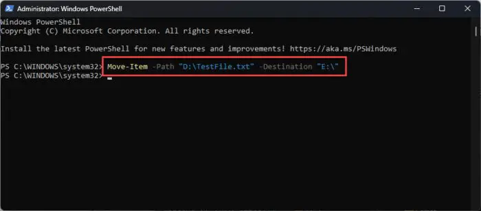 How To Work With Filesystems And Directories In PowerShell 6 Move a file or folder using PowerShell