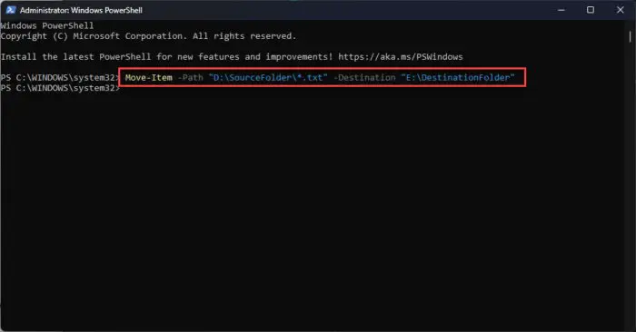 How To Work With Filesystems And Directories In PowerShell 7 Move multiple files with same file type using PowerShell