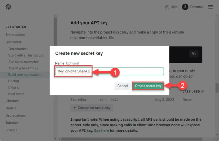 Name the secret key