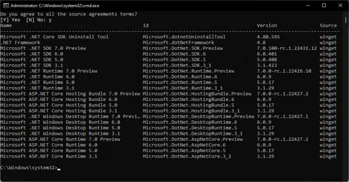 Install Any .NET Version Using Command Line 2 NET package detail