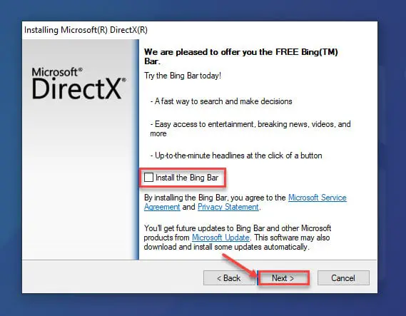 How to reinstall DirectX in Windows 10 4 next