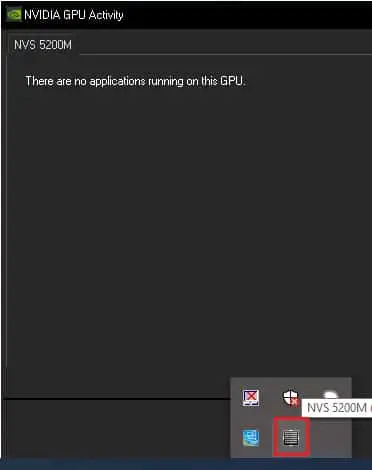 nvidia notification tray icon