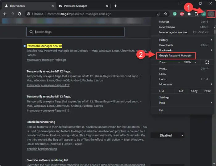 Google Chrome 114 Released With New Password Manager UI, Popover API 2 Open Google Password Manager from overflow menu in Chrome 114