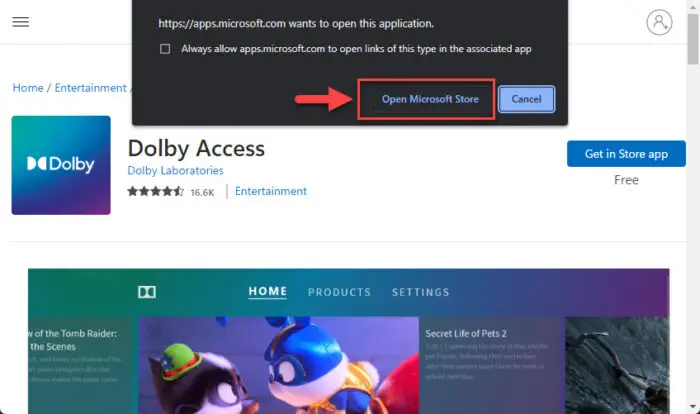Open Microsoft Store