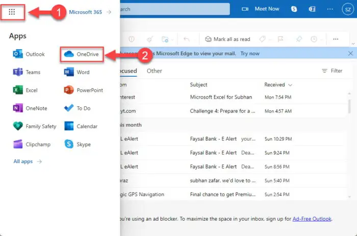 Open OneDrive