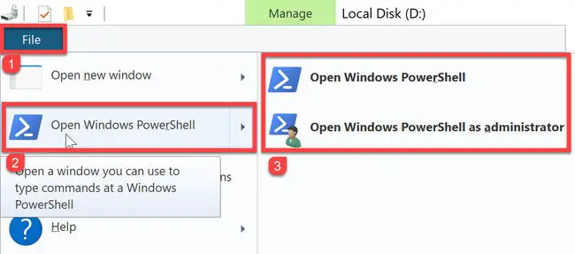 4 Ways To Open Command Prompt Window in a Folder In Windows 10 1 Open PowerShell in folder