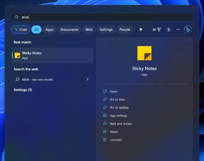 How To Open, Backup, And Restore Sticky Notes In Windows 11 2 Open Sticky Notes from the Start menu