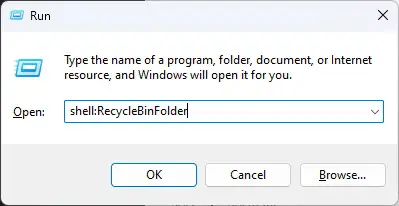 Where Is The Recycle Bin And How To Open It In Windows 4 Open the Recycle Bin from the Run Command box