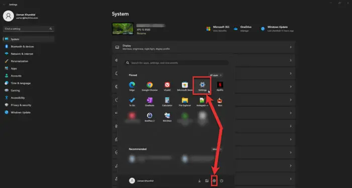 Open Windows Settings