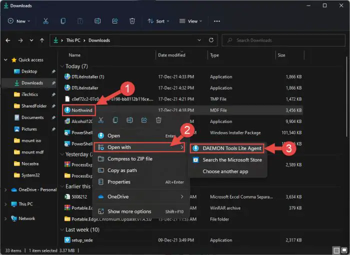 How to Mount MDF Files in Windows 11/10 4 open with daemon