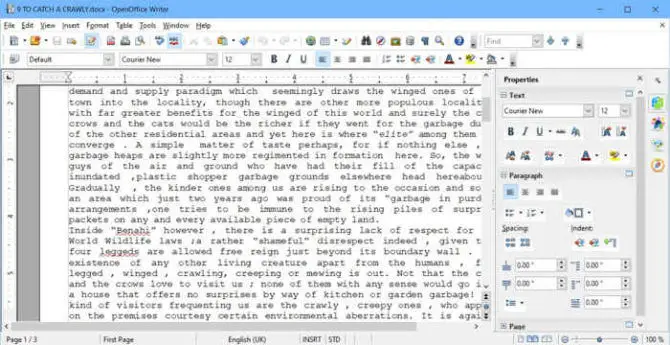 OpenOffice Writer OpenOffice Writer