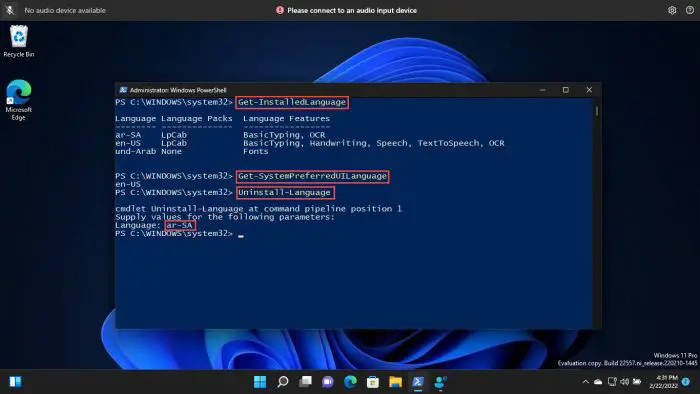 How To Add Language Pack In Windows 11 Using PowerShell 6 Other PowerShell language cmlets