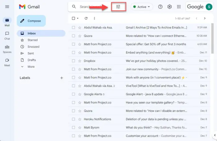 Perform an advanced search
