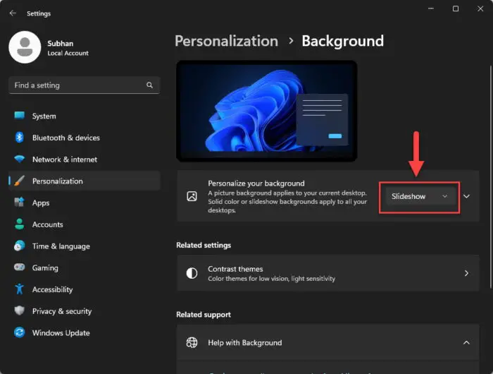 Pick any background other than Spotlight