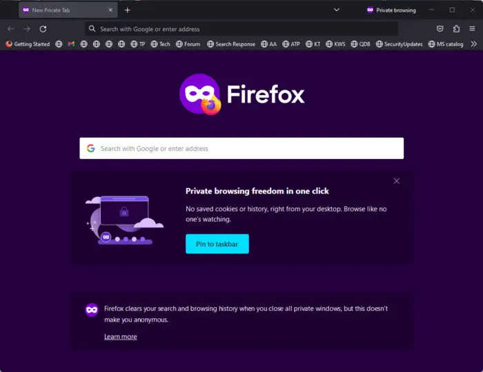 How To Enable, Disable In-Private Browsing In All Browsers 12 Private window in Mozilla Firefox