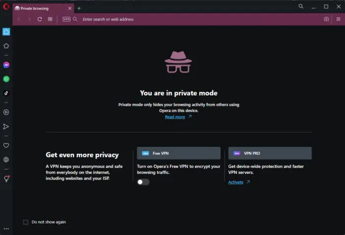 How To Enable, Disable In-Private Browsing In All Browsers 36 Private window in Opera