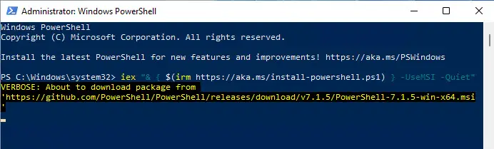 Download Powershell 7.1.5 and PowerShell 7.0.8 LTS (Install and Upgrade Guide) 6 pwsh upgrade