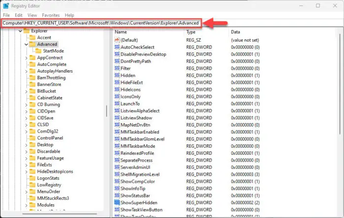 Quick navigation path in Registry Editor