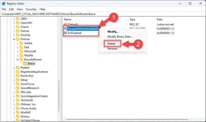 How To Enable, Disable In-Private Browsing In All Browsers 46 Re enable private browsing in Brave