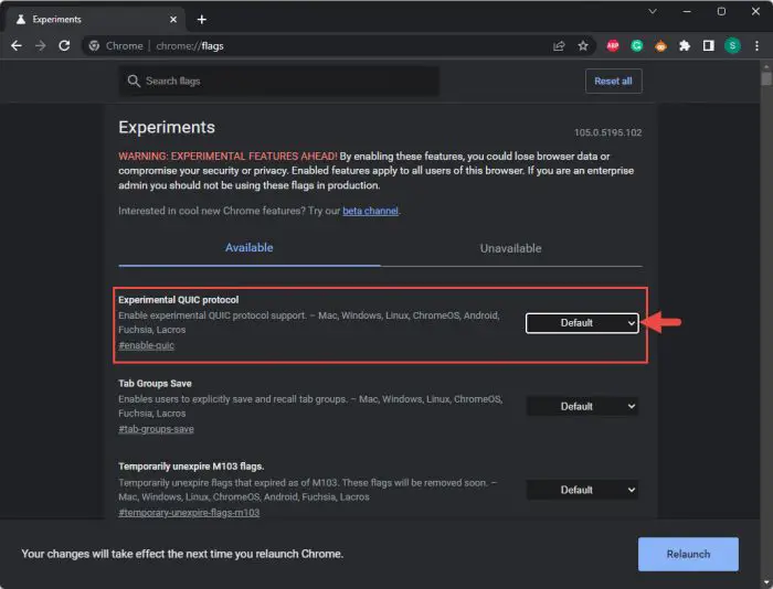 How To Fix ERR_QUIC_PROTOCOL_ERROR In Google Chrome 5 Re enable QUIC protocol