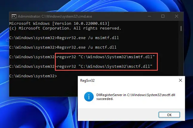 Ctfmon.exe Process: What is it and How to Enable/Disable it in Windows? 6 Re register DLLs