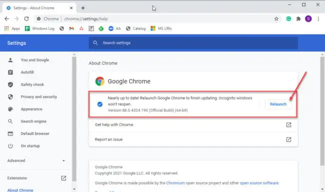 Download Google Chrome 89: Web Sharing + Web NFC for Android 2 relaunch