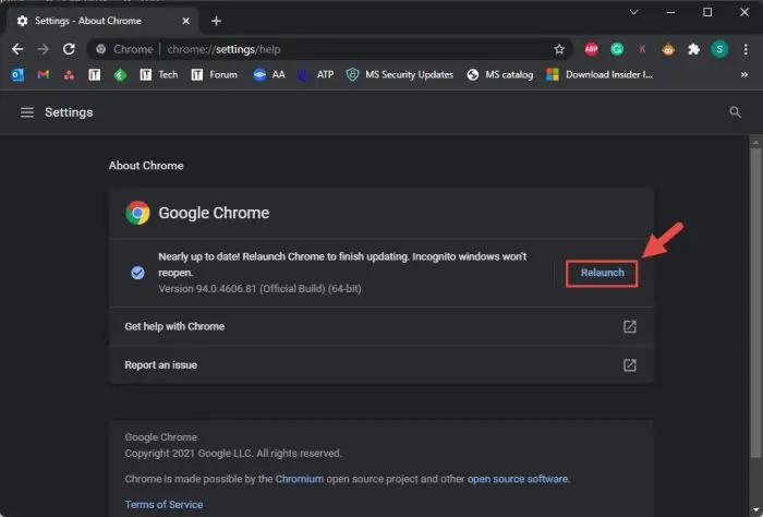 Download Google Chrome 95: Save grouped tabs + Secure payments 2 relaunch