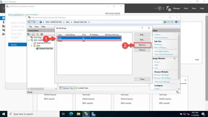 Remove other binding enteries