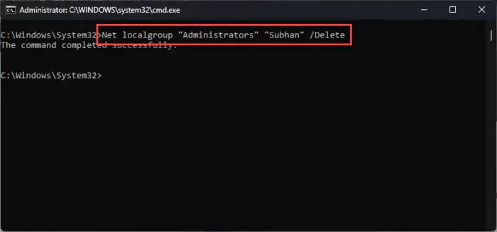 4 Ways To Add User To Local Administrators Group In Windows 15 Remove user account from Administrators group using Command Prompt