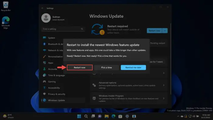 Restart computer 4