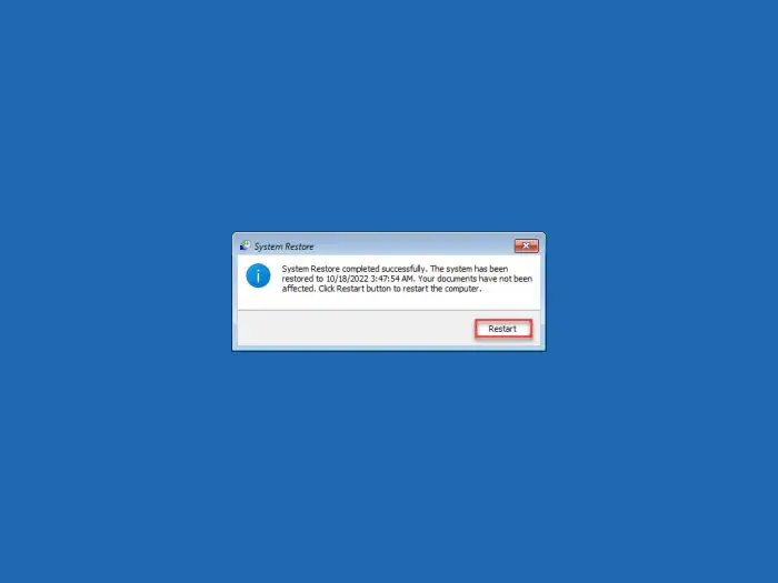 Restart computer 5