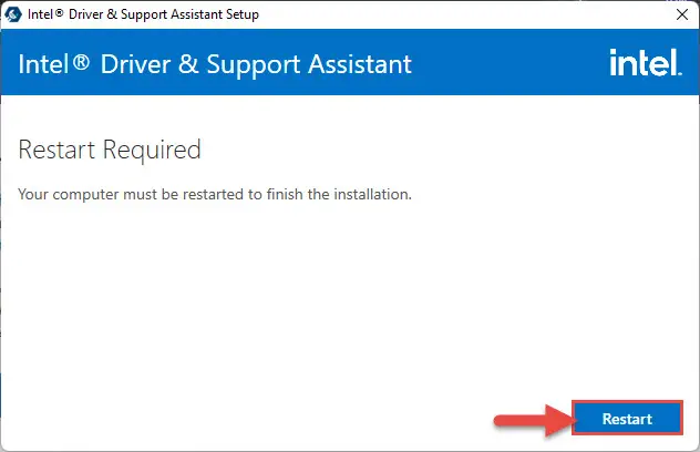 How To Install Latest Intel Drivers using Intel Driver and Support Assistant 5 restart